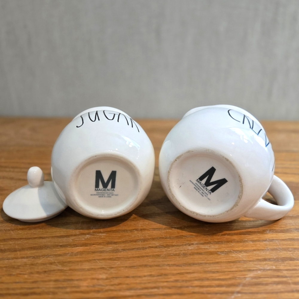 M Stamp Cream & Sugar